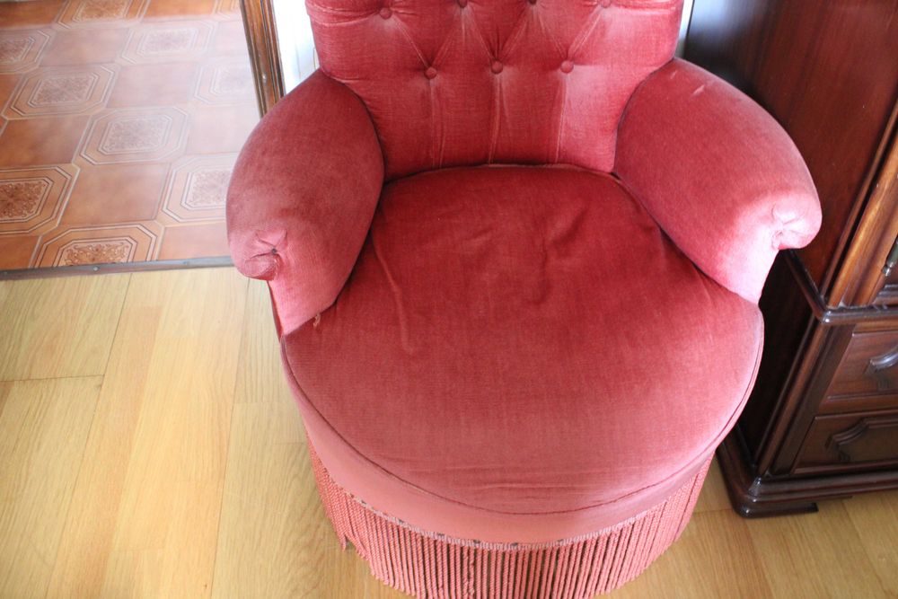 Poltrona cor de rosa