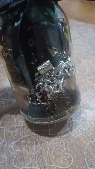 Duży słoik biżuterii vintage alt