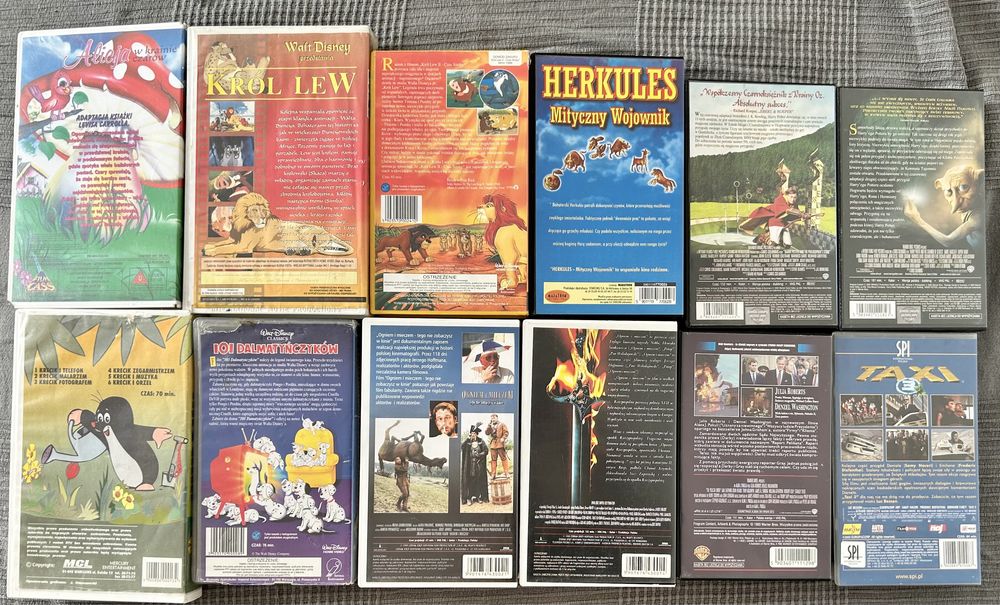 Kasety VHS filmy bajki