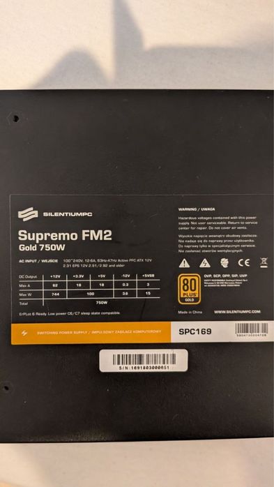 Zasilacz Supermo FM2 Gold 750 W