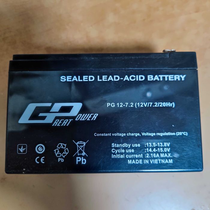 Аккумулятор GREAT POWER(GP) 12В, 7.2Ач