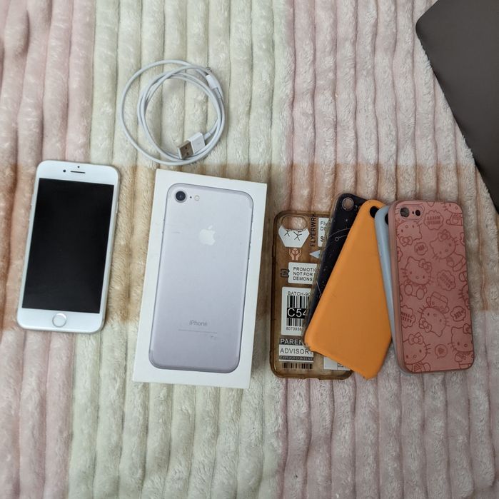 Iphone 7 128gb Neverlock Silver 84% АКБ з Коробкою/Айфон 7 128гб