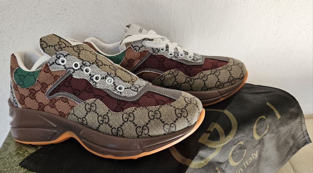 Gucci buty 43 trampki piękne logowane cały zestaw pokrowiec Italy