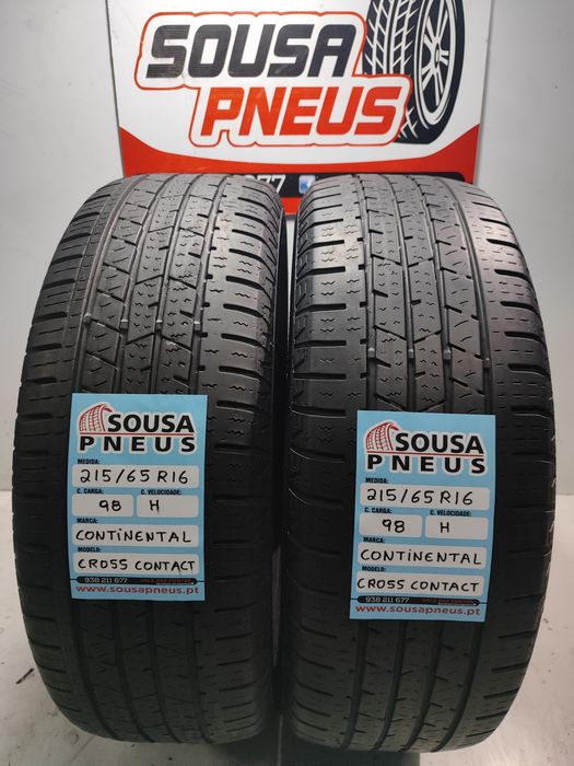 2 pneus semi novos Continental Cross Contact 215/65R16 Oferta portes