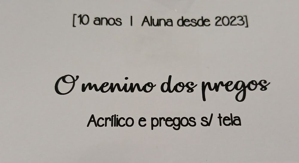Presépio Acrílico e Pregos sobre Tela