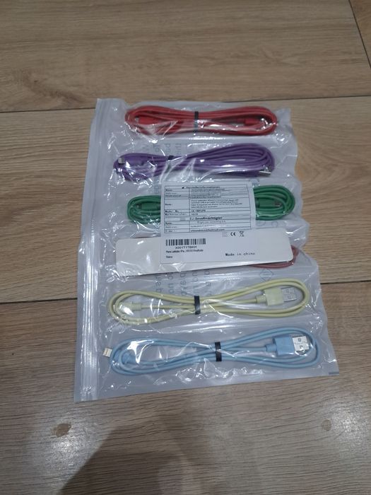 Kabel GEJIN USB - Apple Lightning 1 m wielokolorowy Różne długości