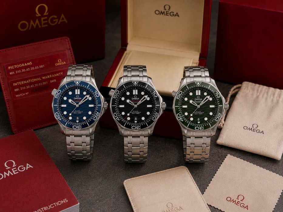 Мужские часы Omega Seamaster Diver 300m Blue