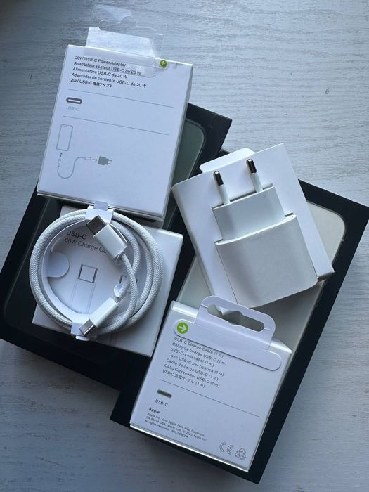 ‼️Быстрая зарядка Блок 20ват USB-C кабель type-c комплект адаптер