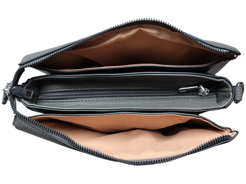 Miejska Mała Listonoszka Na Ramię, Torebka Damska, Kolor Szary