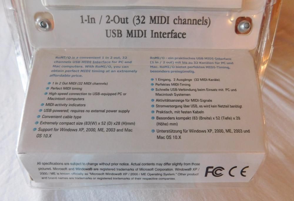 Interface Midi USB NOVO