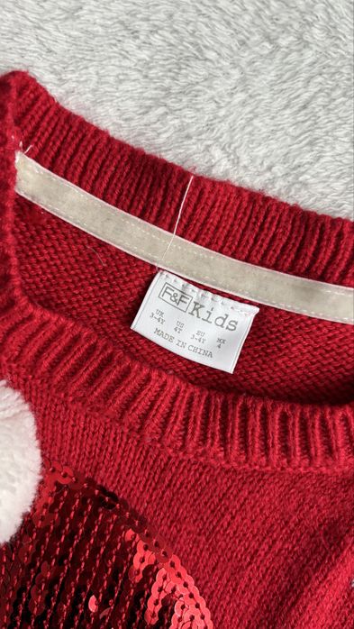 Świąteczny sweter Boże Narodzenie Bałwanek unisex 3/4 years 104.