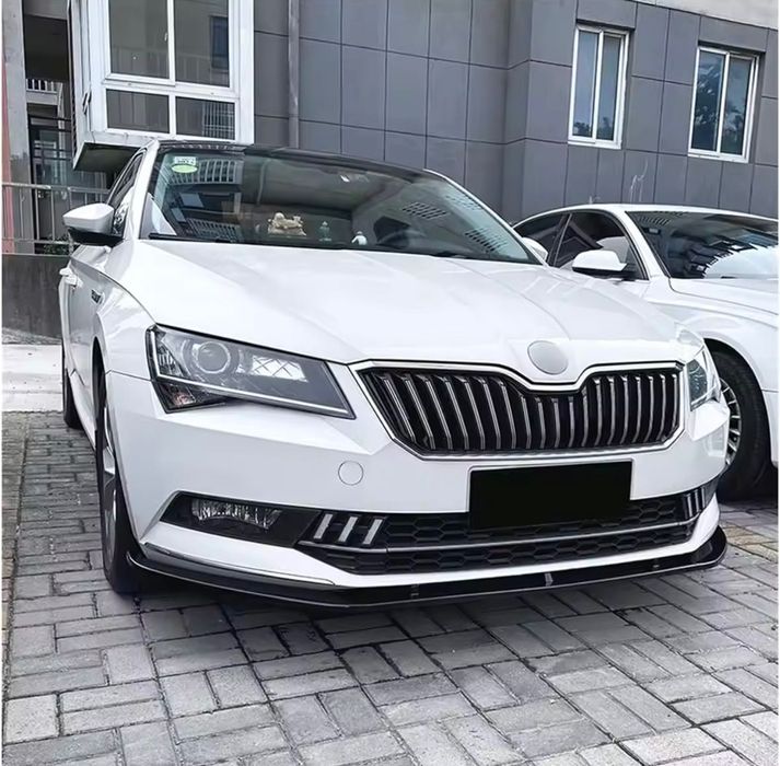 Губа на передний бампер накладка бампер сплитер Skoda Superb шкода