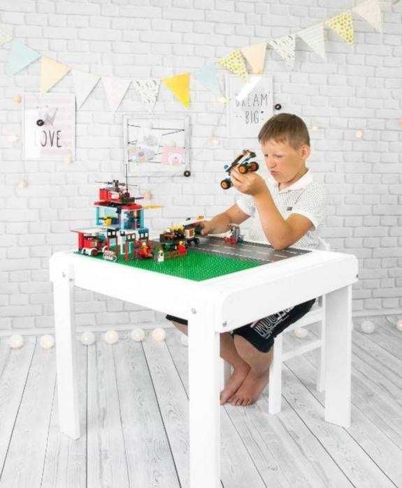 Дерев*яний столик лего LEGO СТАНДАРТ для дітей