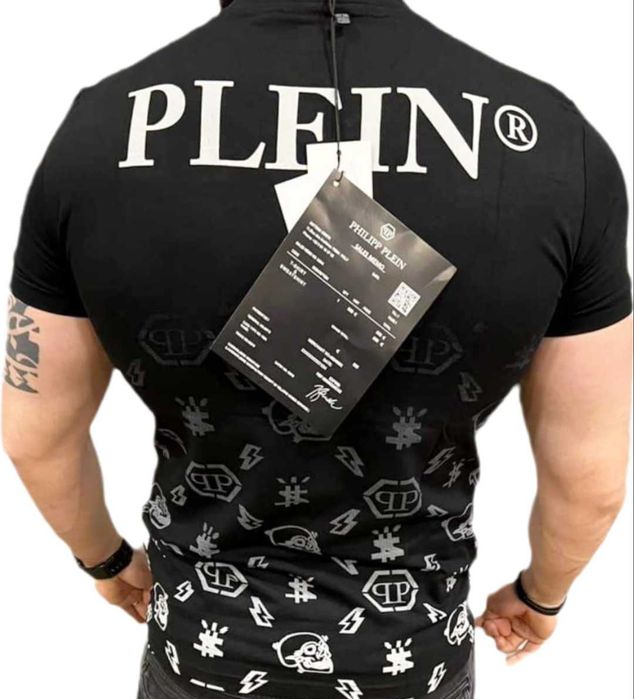 Koszulka t-shirt Philipp Plein nadruk S-XXL czarna