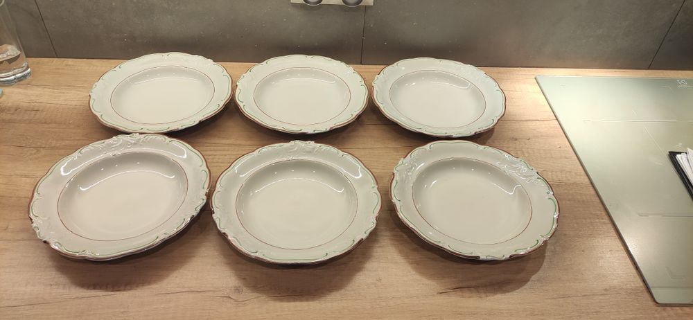 Talerze obiadowe Wałbrzych PRL