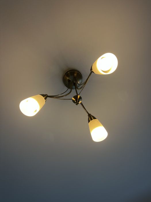 Candeeiro de tecto de sala com 5 e 3 lampadas incluidas