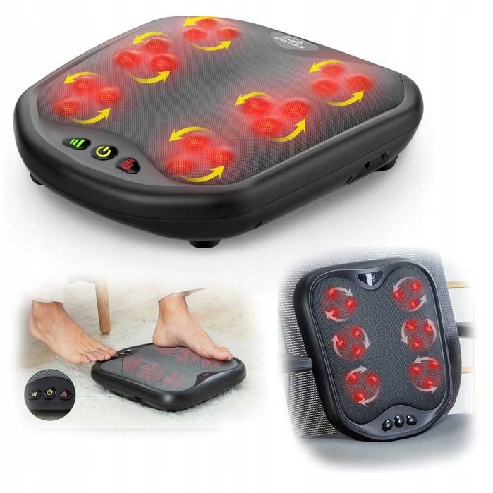 Snailax Masażer Do Stóp Shiatsu Z Funkcją Podgrzewania, 18  Głowic