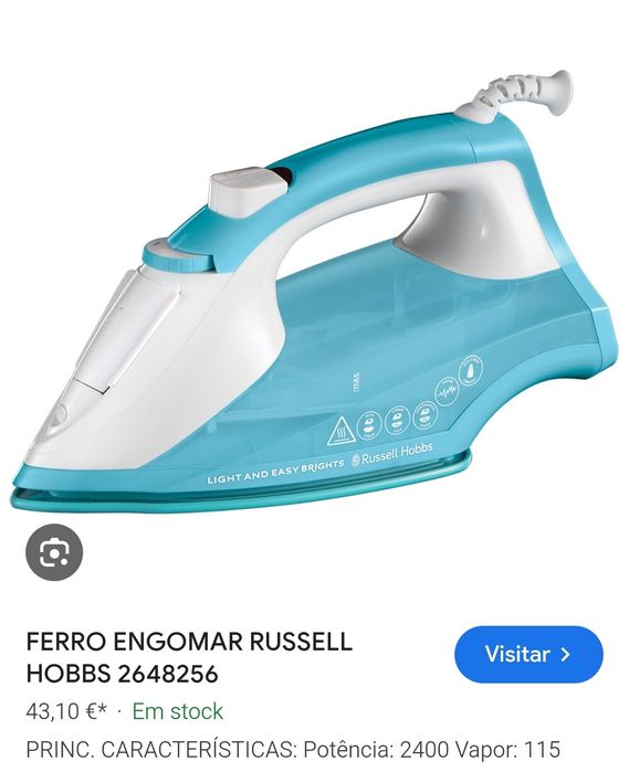 Ferro de engomar vapor novo