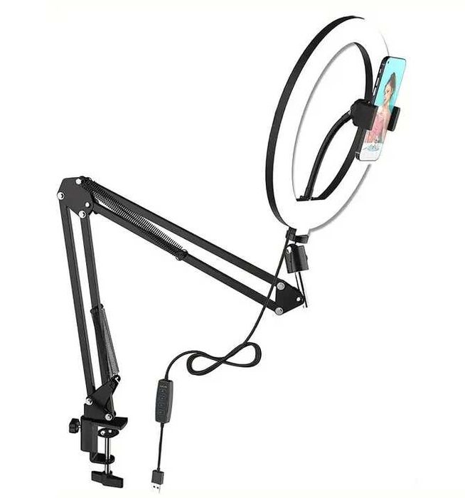 Ring Light com suporte de braço p/ mesa