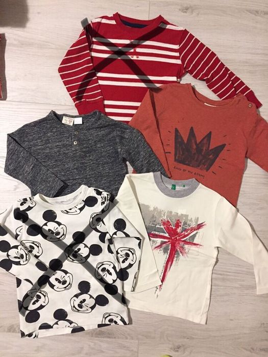 Koszulka długi rękaw zara HM benetton r. 92