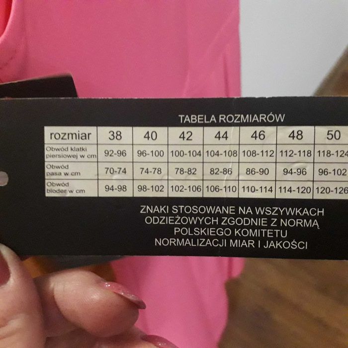 Sukienka różowa rozm. 40
