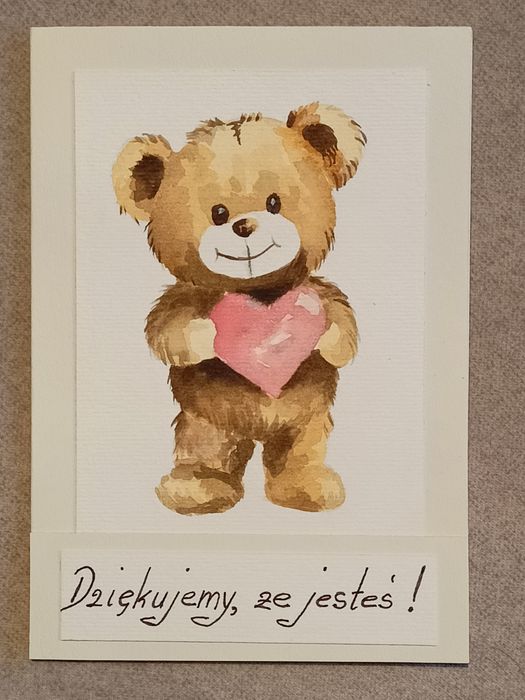 Kartka podarunkowa  malowana akwarelą  personalizowana