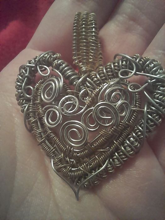 Pendente coração Steampunk em aço