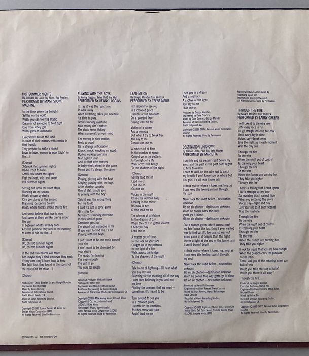 Top Gun   Original Motion Picture Soundtrack CBS  70296