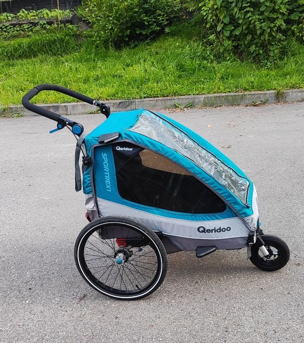 Qeridoo Sportrex 1 – Przyczepka rowerowa i wózek biegowy 2w1, komplet!