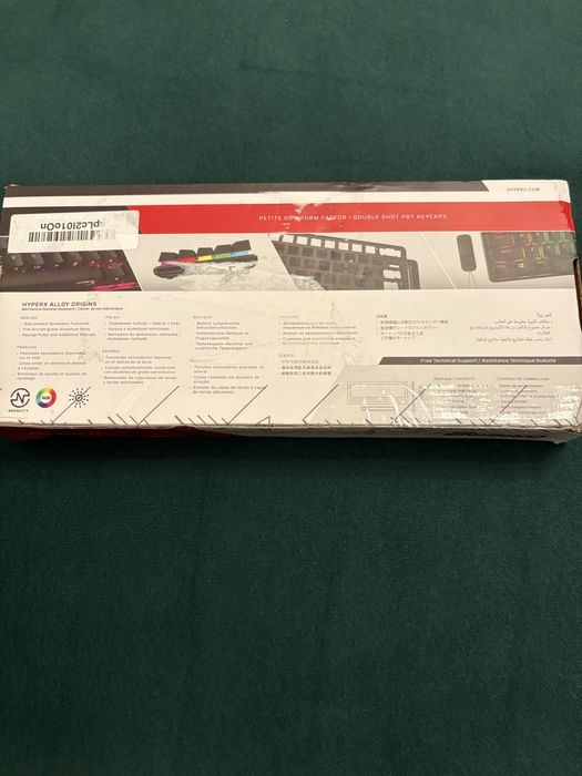 HyperX Alloy Origins 60 – Klawiatura mechaniczna dla graczy – HX Red