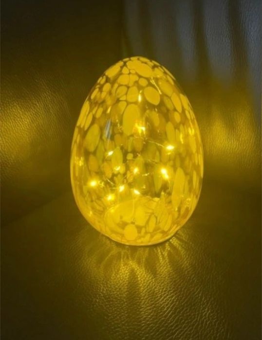 Dekoracja Wielkanocna szklane jajko led