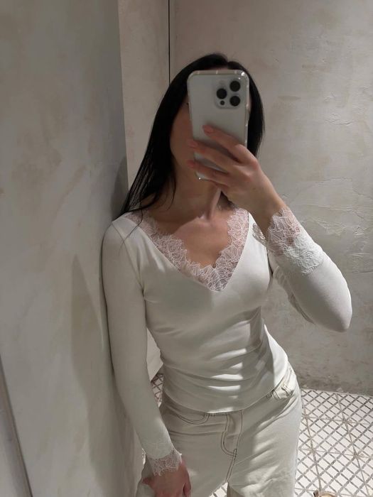 Кофточки з мереживом лонг с кружевом