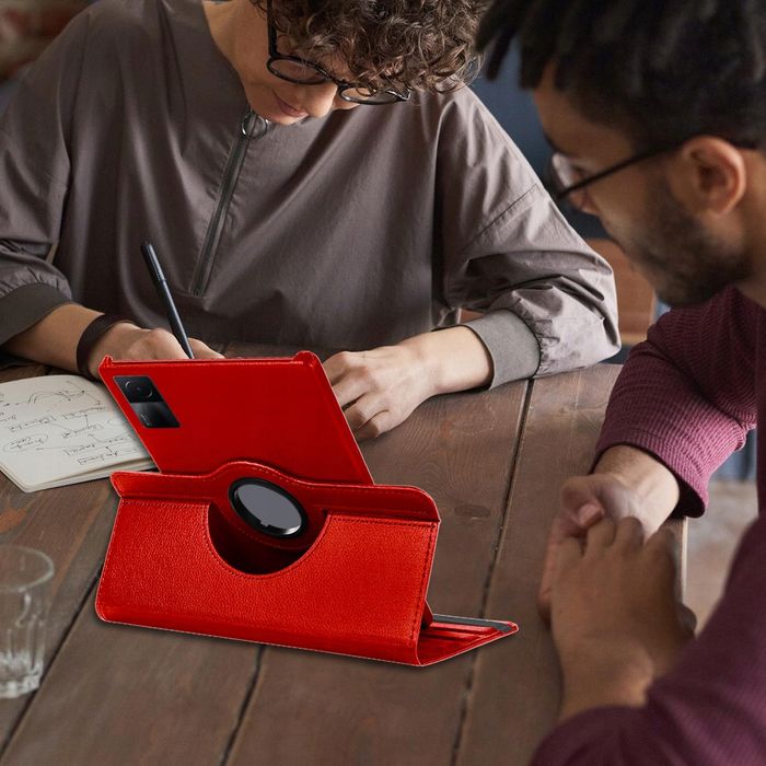 outlet etui sweimen do xiaomi redmi pad se 11" z podstawą czerwone
