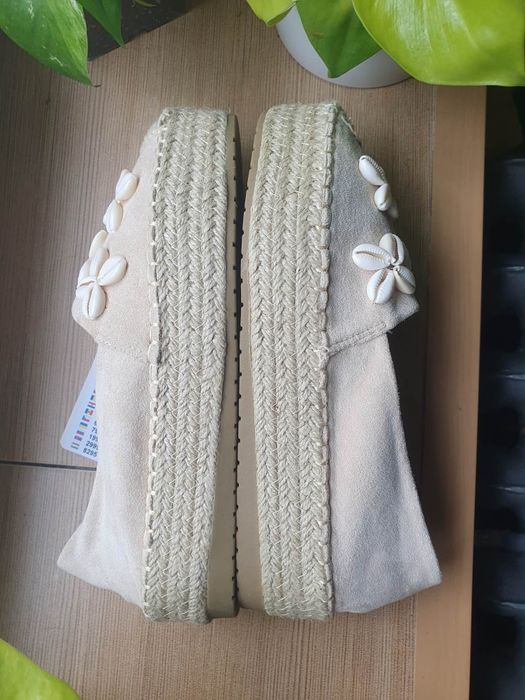Espadryle kremowe nowe