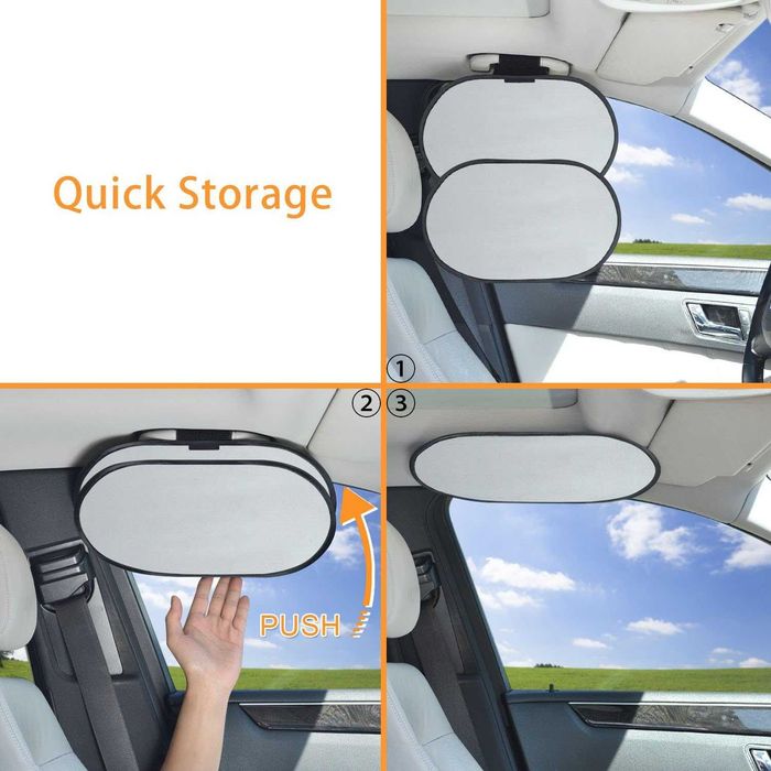 Porta-sol guarda-sol para a janela lateral do carro proteção UV   NOVO