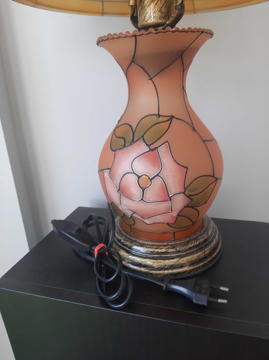 Stara lampa witrażowa  Angielska