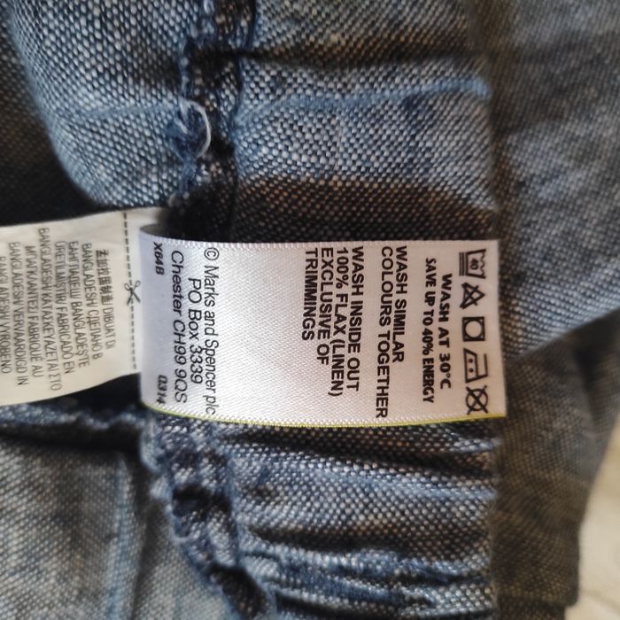 Льняные брюки M&S р. L, 100% лен прямые, широкие, палаццо, лляні штани
