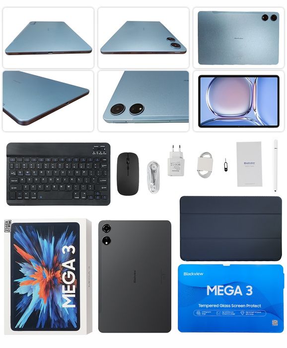 Планшет Blackview MEGA 3 12/256 СТИЛУС, ЧЕХОЛ, СКЛО, КЛАВІАТУРА, МИШ..
