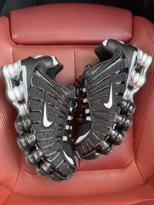 (БЕЗ ПЕРЕДОПЛАТИ) Nike Shox TL Black Grey найк шокс тл чорні з сірим кросівки з повнорозмірною пружинною підошвою