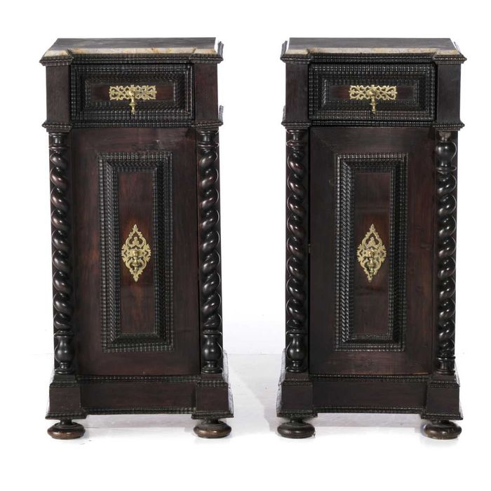 Par Mesas Cabeceira Pau-Santo