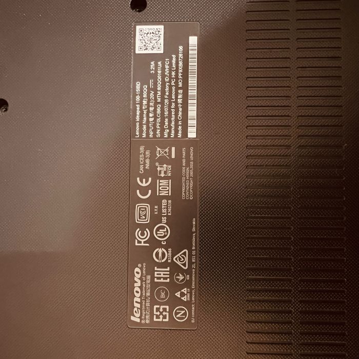 Lenovo ideapad 100-15IBD 80QQ