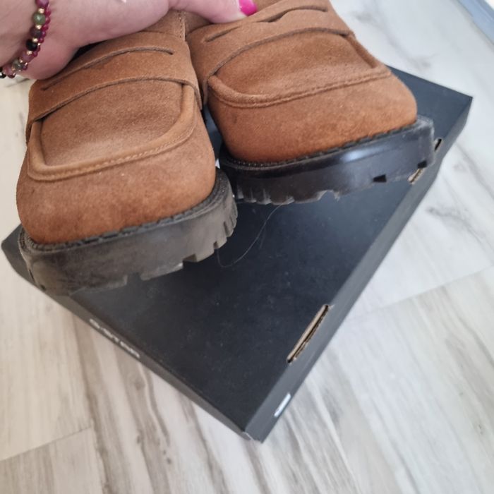 G-Star Raw  skórzane zamsz Janelle -01 Brązowy