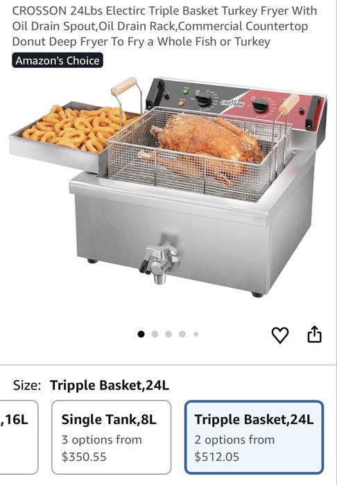 Комерційна електрична фритюрниця  CROSSON  7000Вт