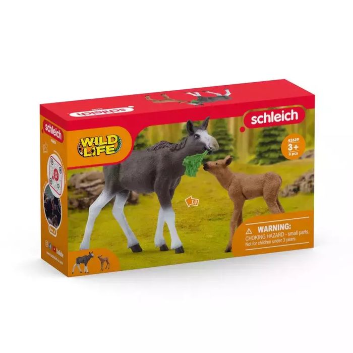 Wild Life. SLH42629. Łoś z cielęciem. Schleich