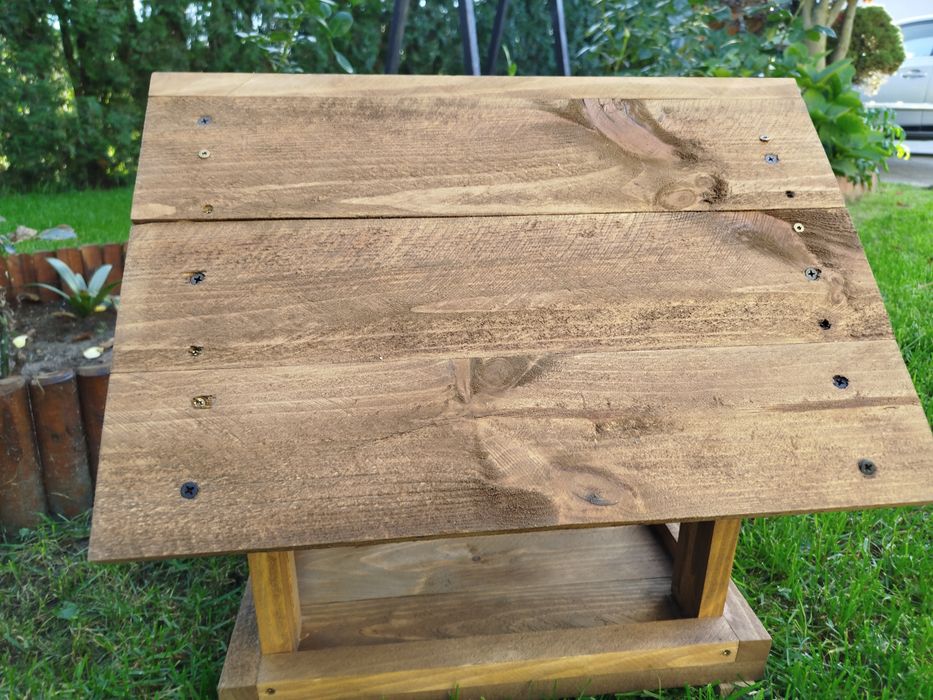Karmnik dla ptaków XXL impregnowany sadolin wiśniowy 88