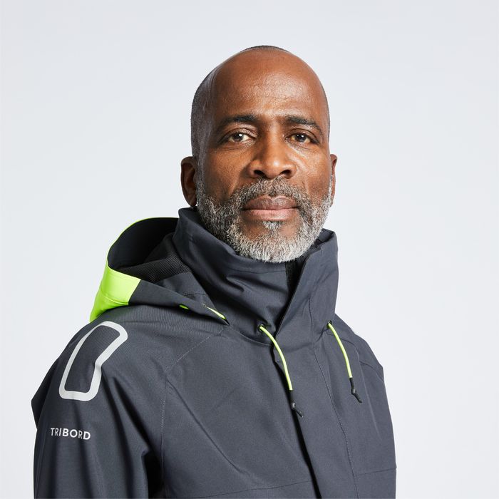 Casaco Impermeável de Vela Corta-vento Sailing 500 Homem Cinzento