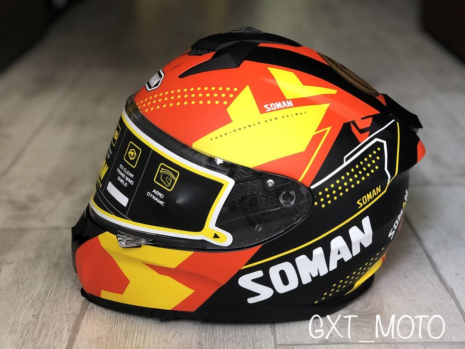 Мотошолом Мотошлем Soman шлем