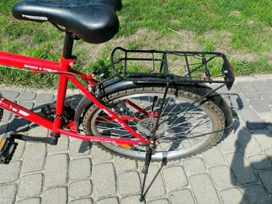 Rower dziecięcy czerwony 24 cale