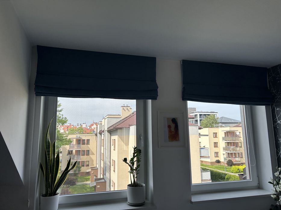 2 rolety rzymskie 168x127 granatowe