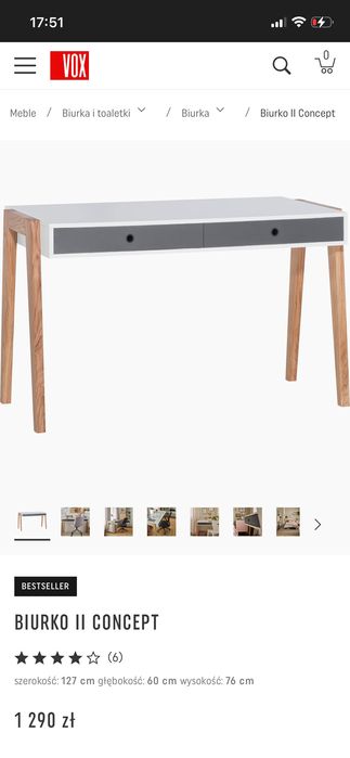 Biurko designerskie duże Vox